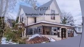  Presentation with old house - Presentation theme enhanced with old-house-in-disrepair background and a light blue colored foreground
