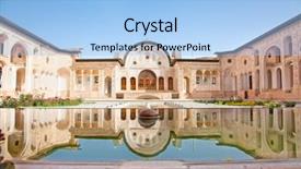  Presentation with old house - Theme with old house in kashan iran background and a light blue colored foreground