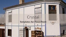  Presentation with old house - Presentation enhanced with old house in plovdiv bulgaria background and a soft green colored foreground