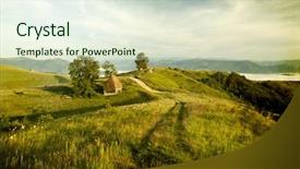  Presentation with old photo - Colorful slides enhanced with old house in the mountain backdrop and a  colored foreground