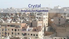  Presentation with morocco - Colorful PPT theme enhanced with old houses with new satelite backdrop and a  colored foreground