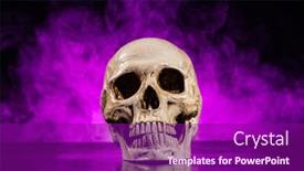  Presentation with skull - Audience pleasing slides consisting of old-human-skull-head backdrop and a violet colored foreground