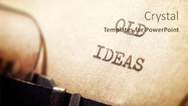  Presentation with ideas - Amazing presentation design having old-ideas-phrase-written backdrop and a cream colored foreground