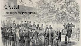  Presentation with feast - Cool new presentation theme with celebrating jeanne d'arc france backdrop and a light gray colored foreground