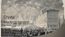  Presentation with fireworks - Cool new slide deck with l'illustration journal universel paris backdrop and a  colored foreground