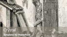  Presentation with old man - Audience pleasing slides consisting of old-illustration-of-a-man backdrop and a gray colored foreground