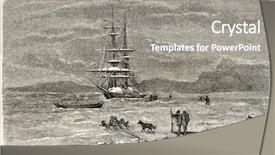  Presentation with old ship - Amazing theme having sleight - old illustration of a ship backdrop and a gray colored foreground