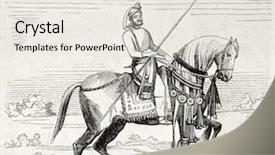  Presentation with old india - Theme enhanced with old illustration of an indian background and a light gray colored foreground