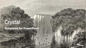  Presentation with painting old - Presentation having old illustration of canari pond background and a  colored foreground