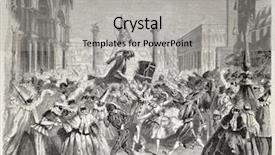  Presentation with venice - Amazing slide deck having old illustration of carnival backdrop and a light gray colored foreground