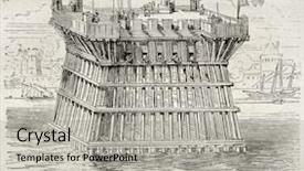  Presentation with paris - Presentation theme consisting of published on magasin pittoresque paris background and a light gray colored foreground