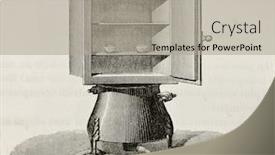  Presentation with eau - PPT layouts consisting of old-illustration-of-drying-stove background and a light gray colored foreground