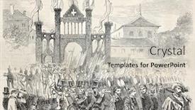  Presentation with shooting - Slides featuring old-illustration-of-federal-shooting background and a light gray colored foreground