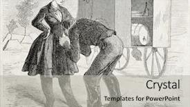  Presentation with cell biology 3d illustration - Presentation theme enhanced with old illustration of french soldier background and a light gray colored foreground