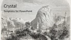  Presentation with biology fungi 3d illustration - Presentation theme having old-illustration-of-lugano background and a light gray colored foreground