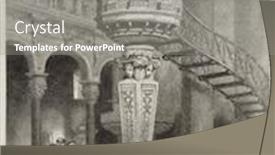  Presentation with marble - PPT layouts consisting of sermon - old illustration of marble pulpit background and a gray colored foreground