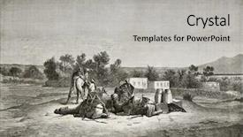  Presentation with moses - Theme with old illustration of moses spring background and a light gray colored foreground