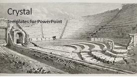  Presentation with history pompeii - Slides having old illustration of pompeii small background and a light gray colored foreground