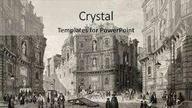  Presentation with first - Cool new presentation theme with old illustration of quattro cantoni backdrop and a soft green colored foreground