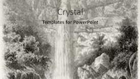  Presentation with falls - Amazing PPT theme having old-illustration-of-reb-river backdrop and a light gray colored foreground