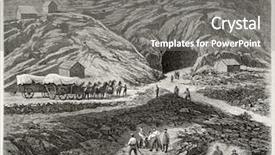  Presentation with journal - Beautiful slides featuring old illustration of tunnel opening backdrop and a gray colored foreground