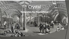  Presentation with area - PPT theme featuring old illustration of underground service background and a  colored foreground