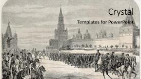  Presentation with military family - Cool new PPT theme with old illustration of russian imperial' backdrop and a light gray colored foreground
