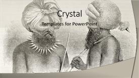  Presentation with old men - Presentation theme with old illustration viti levu islands background and a soft green colored foreground