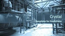  Presentation with pipes - Cool new presentation design with old industrial - pipes and valve backdrop and a ocean colored foreground