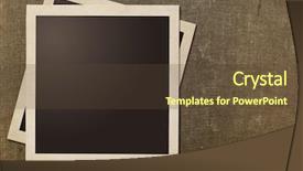  Presentation with blank album frames old - Theme featuring old instant photo frames stack background and a  colored foreground