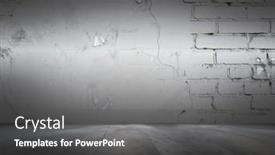  Presentation with vintage interior brick wall - Presentation theme featuring old-interior-with-brick-wall background and a dark gray colored foreground