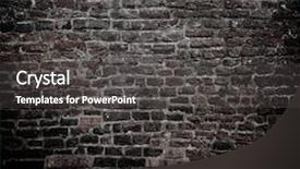 Presentation with vintage interior brick wall - PPT layouts enhanced with old interior with brick wall background and a dark gray colored foreground
