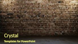  Presentation with brick - Slides featuring old interior with brick wall background and a wine colored foreground