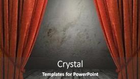  Presentation with curtains - Presentation design enhanced with old-interior-with-red-curtains background and a  colored foreground