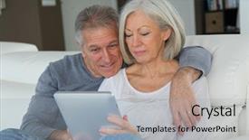  Presentation with chemistry electronic configuration - Audience pleasing presentation theme consisting of brown empty cardboard texture for background detail backdrop and a lemonade colored foreground