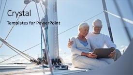  Presentation with sail - Amazing PPT layouts having old internet - senior couple with tablet pc backdrop and a light blue colored foreground