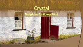  Presentation with irish - PPT layouts consisting of old irish cottage house background and a tawny brown colored foreground