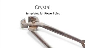  Presentation with iron - Audience pleasing presentation design consisting of old-iron-nippers-isolated backdrop and a white colored foreground