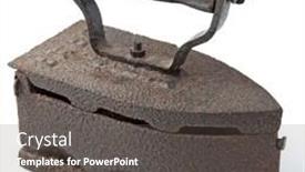  Presentation with iron - Amazing slide set having old iron vintage backdrop and a dark gray colored foreground