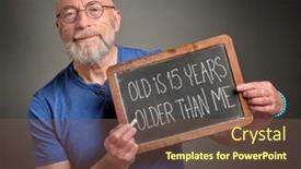  Presentation with 60s - Theme consisting of old-is-15-years-older background and a  colored foreground