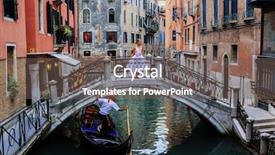  Presentation with ballerina - Slides featuring old italian - gondolier and ballerina - venice background and a gray colored foreground