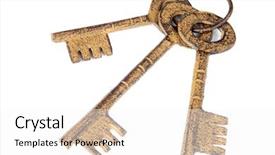  Presentation with keys - Cool new presentation theme with old jail - photo of three keys backdrop and a white colored foreground