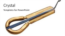  Presentation with jaw - Presentation theme having old jaw harp isolated background and a white colored foreground