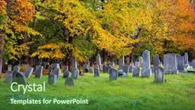  Presentation with vienna - Colorful slides enhanced with old jewish cemetery in vienna backdrop and a tawny brown colored foreground