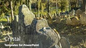  Presentation with world heritage - Slide set consisting of old-jewish-cemetry-in-trebic background and a gray colored foreground