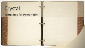  Presentation with binder - Audience pleasing slide set consisting of old journal ring binder lined backdrop and a lemonade colored foreground