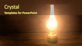  Presentation with oil lamp - Amazing PPT theme having oil lamps - old kerosene lamp on wooden backdrop and a tawny brown colored foreground