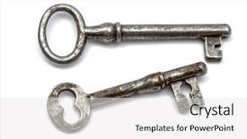  Presentation with old big bike on white - Beautiful presentation theme featuring old key closeup on white backdrop and a white colored foreground