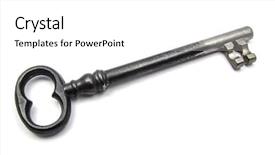  Presentation with skeleton - Amazing presentation having old key isolated on white backdrop and a white colored foreground