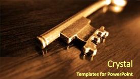  Presentation with old wood - PPT layouts consisting of old key laying on top background and a tawny brown colored foreground